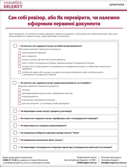 правила оформлення первинних документів