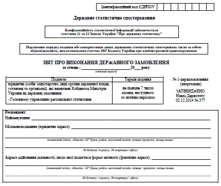 Звіт про виконання державного замовлення Звіт про виконання державного замовлення