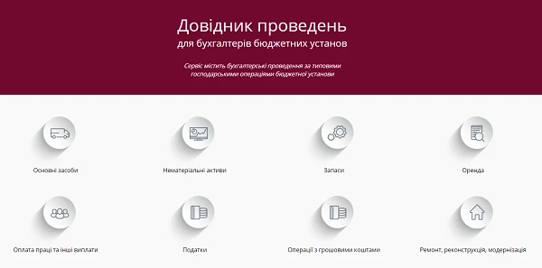 СЕРВІС Довідник проведень для бухгалтерів бюджетних установ 