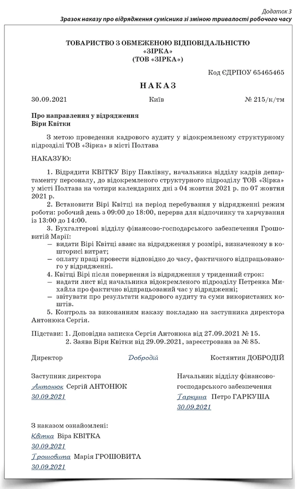 Відрядження сумісника Відрядження сумісника