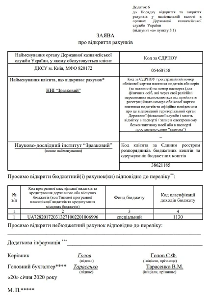Заява про відкриття та закриття рахунків Заява про відкриття та закриття рахунків