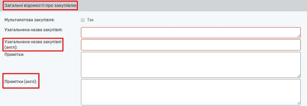 Загальні відомості про закупівлю Загальні відомості про закупівлю