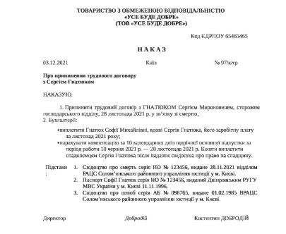 Як припини трудові відносини та розрахуватися з померлим працівником